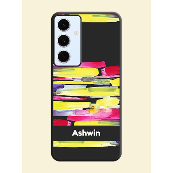 Brush Coloured On Space Black Custom Soft Matte Mobile Back Cover - Galaxy S24 FE 5G Brush Coloured On Space Black Custom Soft Matte Mobile Back Cover - Galaxy S24 FE 5G