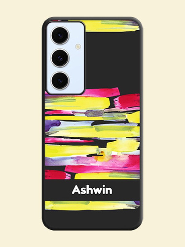 Brush Coloured On Space Black Custom Soft Matte Mobile Back Cover - Galaxy S24 FE 5G
