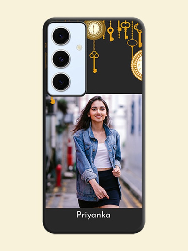 Decorative Design with Text On Space Black Custom Soft Matte Mobile Back Cover - Galaxy S24 FE 5G
