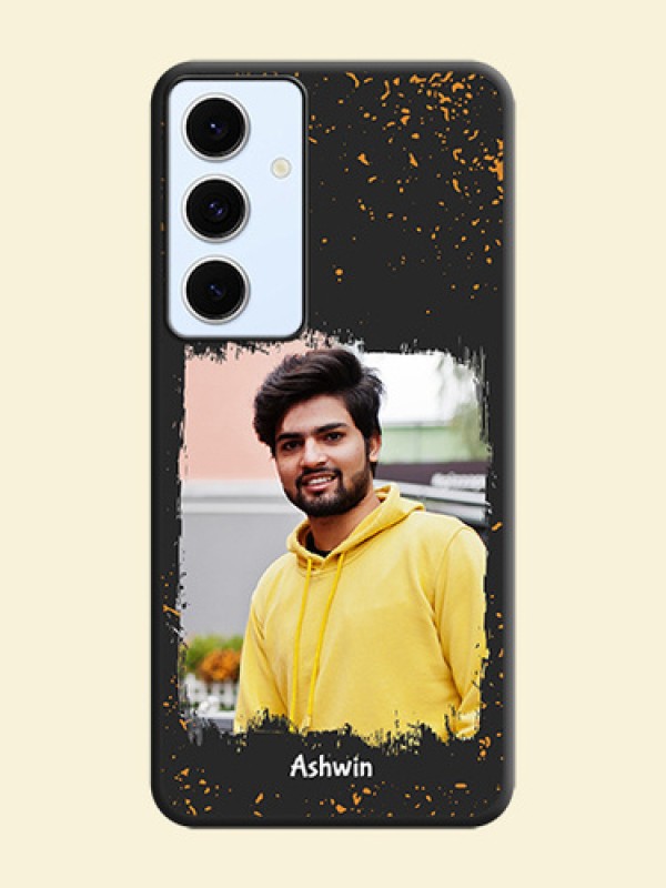 Spray Free Design on Photo On Space Black Custom Soft Matte Mobile Back Cover - Galaxy S24 FE 5G