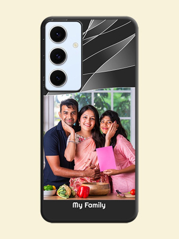 Mixed Wave Lines on Photo On Space Black Custom Soft Matte Mobile Back Cover - Galaxy S24 FE 5G