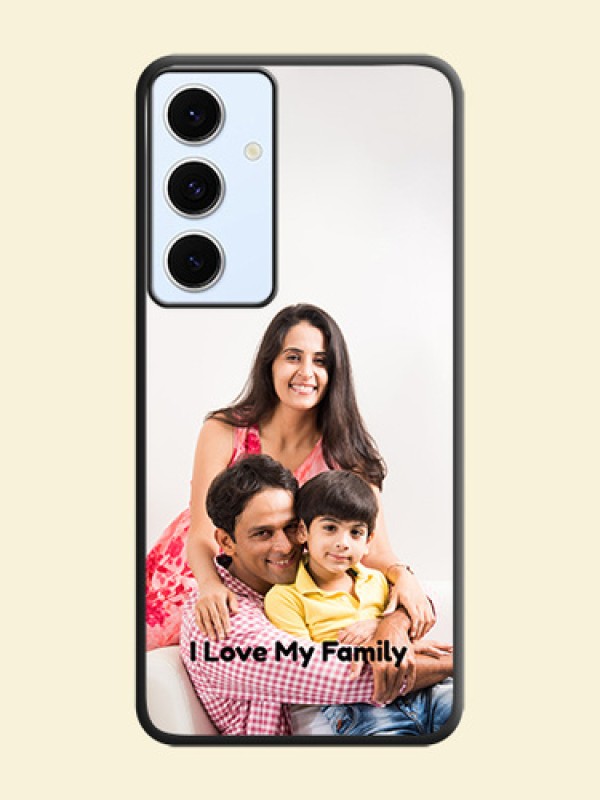Full Single Pic Upload With Text On Space Black Custom Soft Matte Mobile Back Cover - Galaxy S24 FE 5G