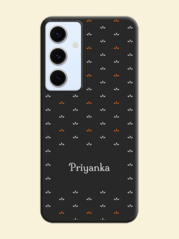 Simple Pattern With Custom Text On Space Black Custom Soft Matte Mobile Back Cover - Galaxy S24 FE 5G