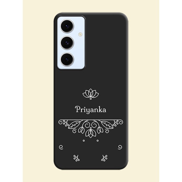 Lotus Garden Custom Text On Space Black Custom Soft Matte Mobile Back Cover - Galaxy S24 FE 5G Lotus Garden Custom Text On Space Black Custom Soft Matte Mobile Back Cover - Galaxy S24 FE 5G