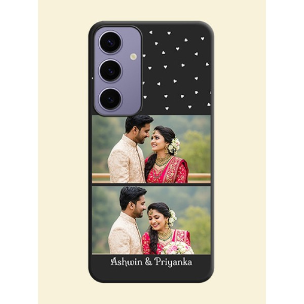 Miniature Love Symbols with Name on Space Black Custom Soft Matte Back Cover - Galaxy S24 Plus 5G Miniature Love Symbols with Name on Space Black Custom Soft Matte Back Cover - Galaxy S24 Plus 5G