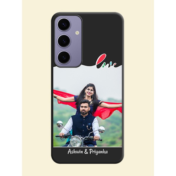 Fall in Love Pattern with Picture - Photo on Space Black Soft Matte Mobile Case - Galaxy S24 Plus 5G Fall in Love Pattern with Picture - Photo on Space Black Soft Matte Mobile Case - Galaxy S24 Plus 5G