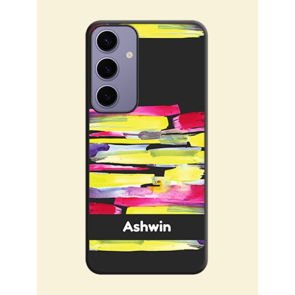 Brush Coloured on Space Black Personalized Soft Matte Phone Covers - Galaxy S24 Plus 5G Brush Coloured on Space Black Personalized Soft Matte Phone Covers - Galaxy S24 Plus 5G