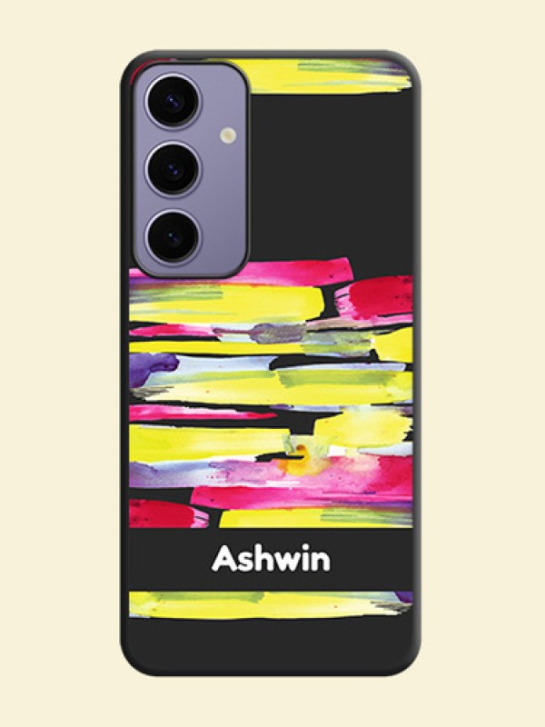 Brush Coloured on Space Black Personalized Soft Matte Phone Covers - Galaxy S24 Plus 5G