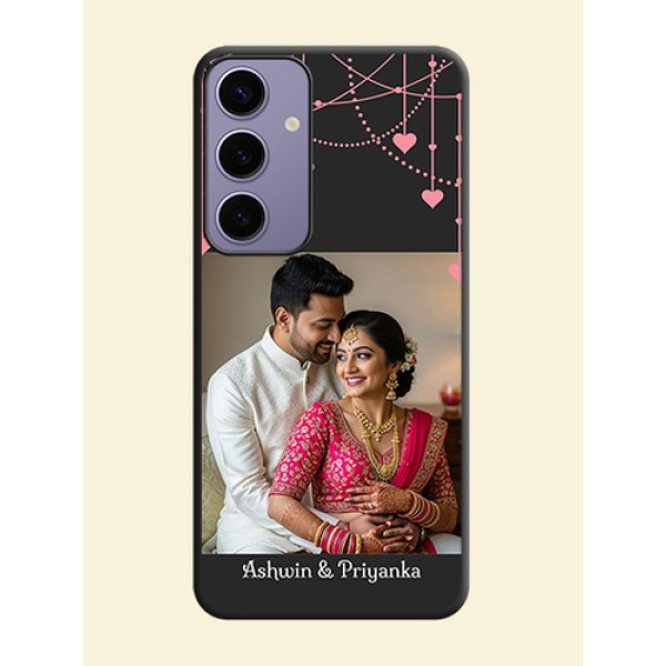 Pink Love Hangings with Text on Space Black Custom Soft Matte Back Cover - Galaxy S24 Plus 5G Pink Love Hangings with Text on Space Black Custom Soft Matte Back Cover - Galaxy S24 Plus 5G