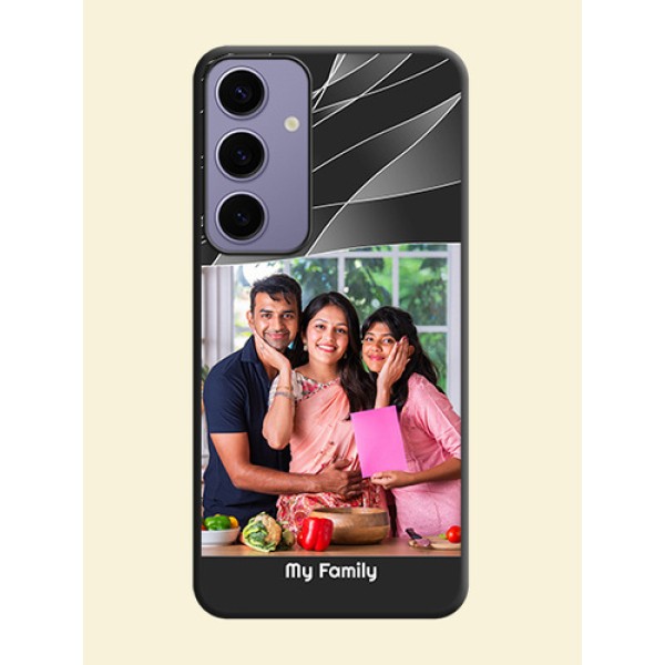 Mixed Wave Lines - Photo on Space Black Soft Matte Mobile Cover - Galaxy S24 Plus 5G Mixed Wave Lines - Photo on Space Black Soft Matte Mobile Cover - Galaxy S24 Plus 5G