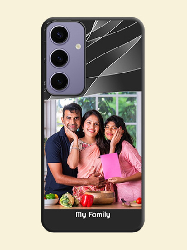Mixed Wave Lines - Photo on Space Black Soft Matte Mobile Cover - Galaxy S24 Plus 5G