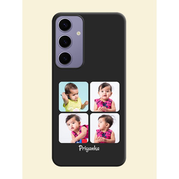 Floral Art with 6 Image Holder - Photo on Space Black Soft Matte Mobile Case - Galaxy S24 Plus 5G Floral Art with 6 Image Holder - Photo on Space Black Soft Matte Mobile Case - Galaxy S24 Plus 5G