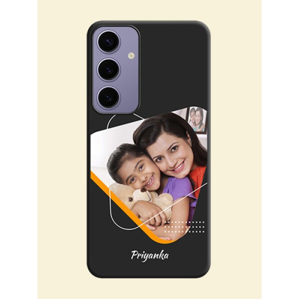 Yellow Triangle - Photo on Space Black Soft Matte Phone Cover - Galaxy S24 Plus 5G Yellow Triangle - Photo on Space Black Soft Matte Phone Cover - Galaxy S24 Plus 5G