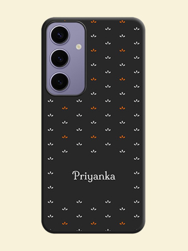 Simple Pattern With Custom Text On Space Black Personalized Soft Matte Phone Covers - Galaxy S24 Plus 5G