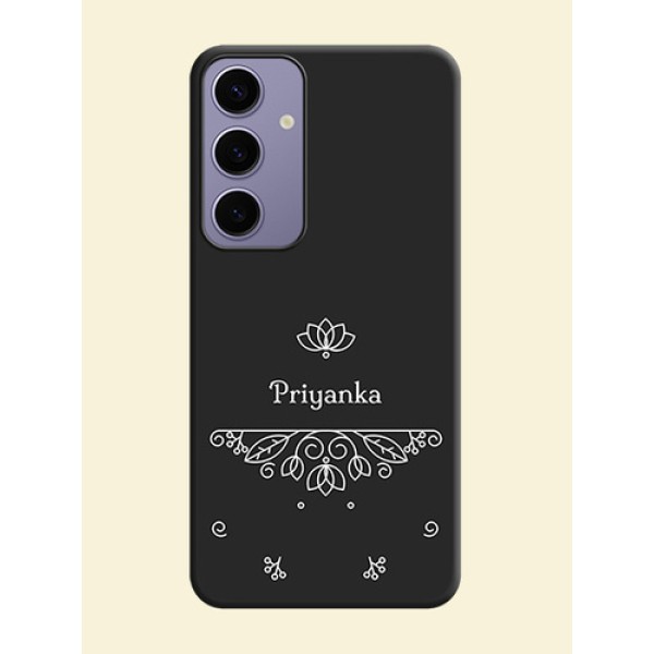 Lotus Garden Custom Text On Space Black Personalized Soft Matte Phone Covers - Galaxy S24 Plus 5G Lotus Garden Custom Text On Space Black Personalized Soft Matte Phone Covers - Galaxy S24 Plus 5G