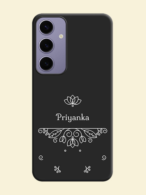 Lotus Garden Custom Text On Space Black Personalized Soft Matte Phone Covers - Galaxy S24 Plus 5G