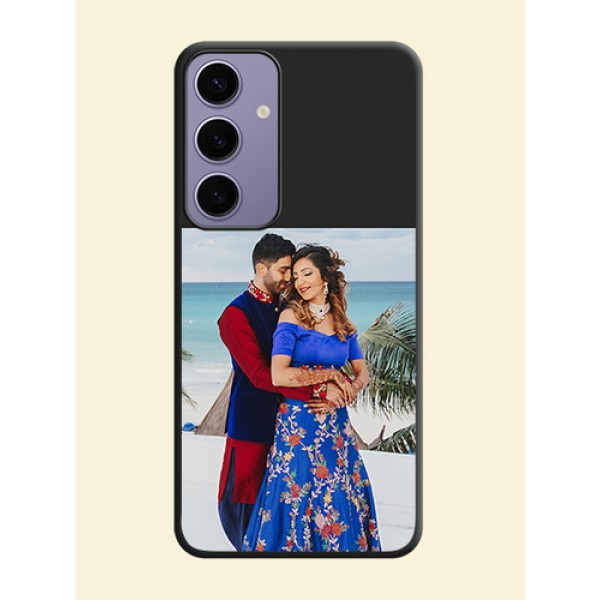 Image Upload With Space Black Color On Custom Soft Matte Mobile Back Cover - Samsung Galaxy S24 Plus 5G Image Upload With Space Black Color On Custom Soft Matte Mobile Back Cover - Samsung Galaxy S24 Plus 5G