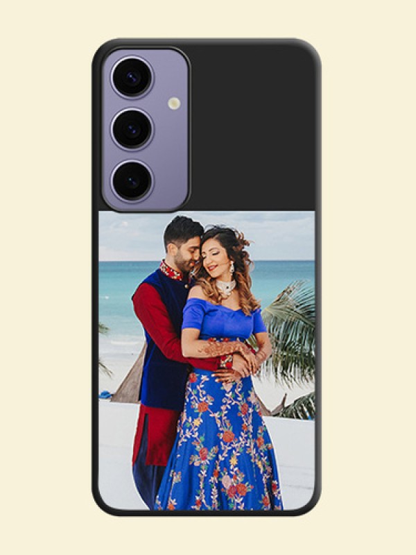 Image Upload With Space Black Color On Custom Soft Matte Mobile Back Cover - Samsung Galaxy S24 Plus 5G