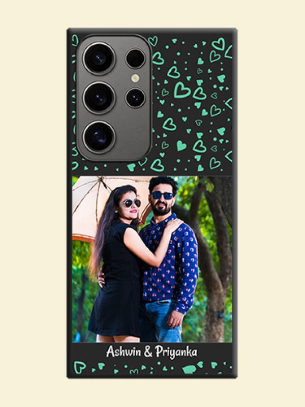 Sea Green Indefinite Love Pattern - Photo on Space Black Soft Matte Mobile Cover - Galaxy S24 Ultra 5G