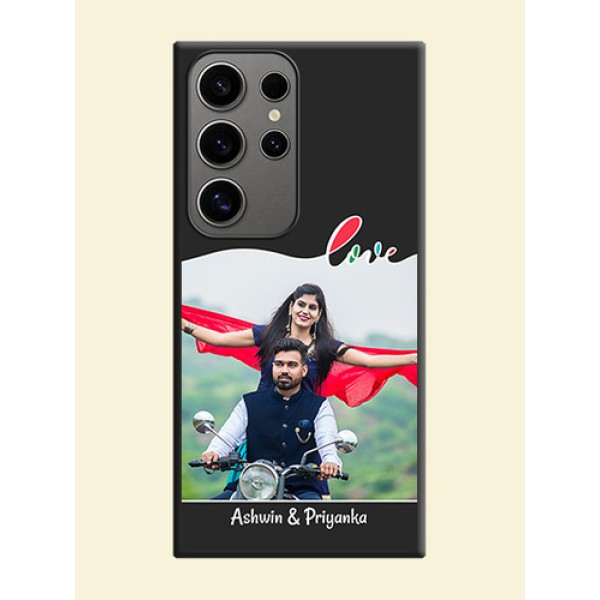 Fall in Love Pattern with Picture - Photo on Space Black Soft Matte Mobile Case - Galaxy S24 Ultra 5G Fall in Love Pattern with Picture - Photo on Space Black Soft Matte Mobile Case - Galaxy S24 Ultra 5G