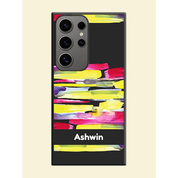 Brush Coloured on Space Black Personalized Soft Matte Phone Covers - Galaxy S24 Ultra 5G Brush Coloured on Space Black Personalized Soft Matte Phone Covers - Galaxy S24 Ultra 5G