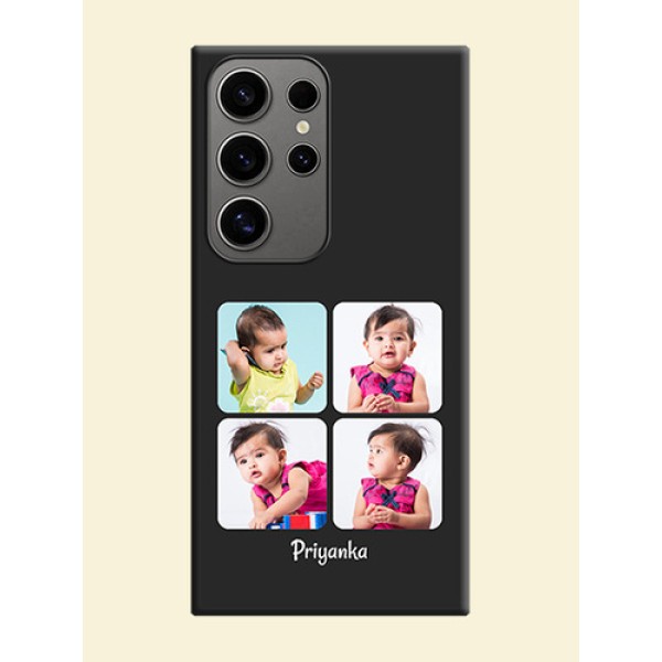 Floral Art with 6 Image Holder - Photo on Space Black Soft Matte Mobile Case - Galaxy S24 Ultra 5G Floral Art with 6 Image Holder - Photo on Space Black Soft Matte Mobile Case - Galaxy S24 Ultra 5G