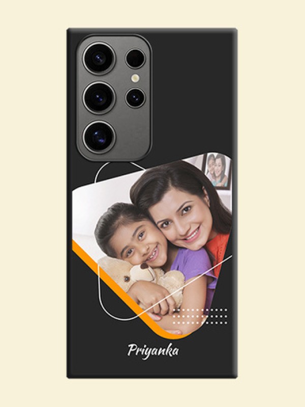 Yellow Triangle - Photo on Space Black Soft Matte Phone Cover - Galaxy S24 Ultra 5G