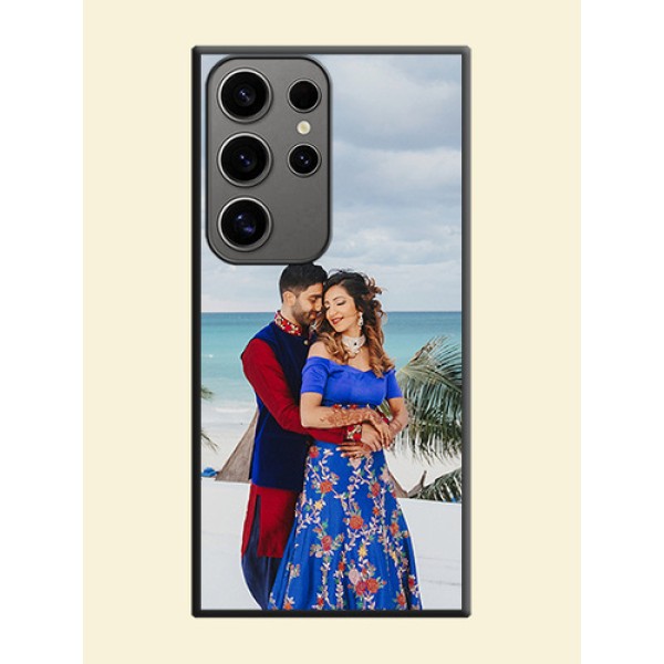 Full Single Pic Upload On Space Black Personalized Soft Matte Phone Covers - Galaxy S24 Ultra 5G Full Single Pic Upload On Space Black Personalized Soft Matte Phone Covers - Galaxy S24 Ultra 5G
