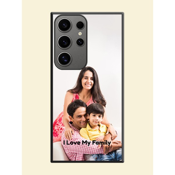 Full Single Pic Upload With Text On Space Black Personalized Soft Matte Phone Covers - Galaxy S24 Ultra 5G Full Single Pic Upload With Text On Space Black Personalized Soft Matte Phone Covers - Galaxy S24 Ultra 5G
