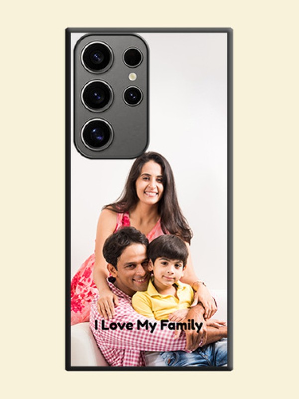 Full Single Pic Upload With Text On Space Black Personalized Soft Matte Phone Covers - Galaxy S24 Ultra 5G
