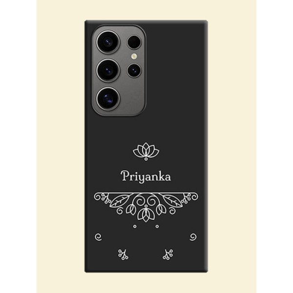 Lotus Garden Custom Text On Space Black Personalized Soft Matte Phone Covers - Galaxy S24 Ultra 5G Lotus Garden Custom Text On Space Black Personalized Soft Matte Phone Covers - Galaxy S24 Ultra 5G
