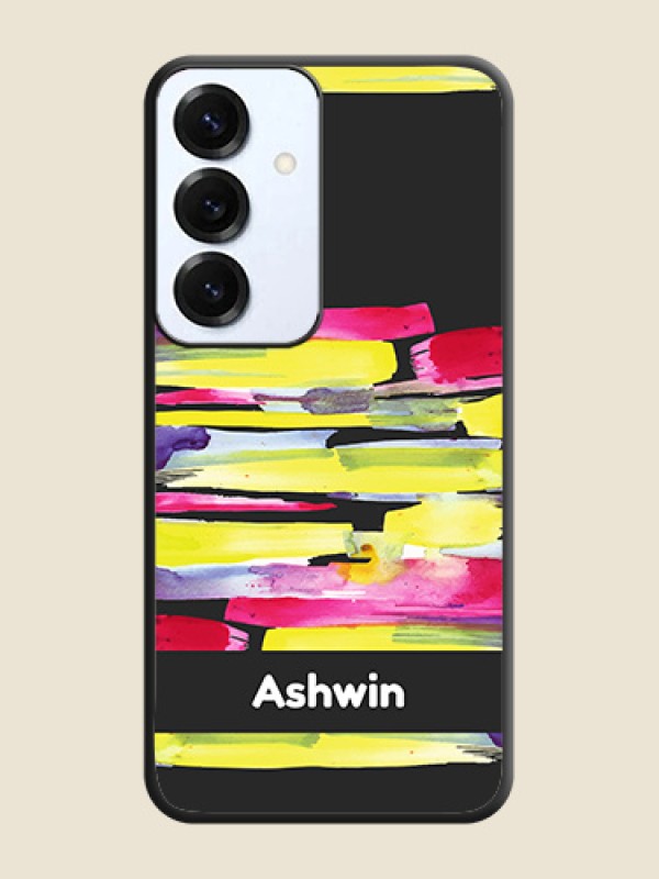 Brush Coloured On Space Black Custom Soft Matte Mobile Back Cover - Galaxy S25 5G