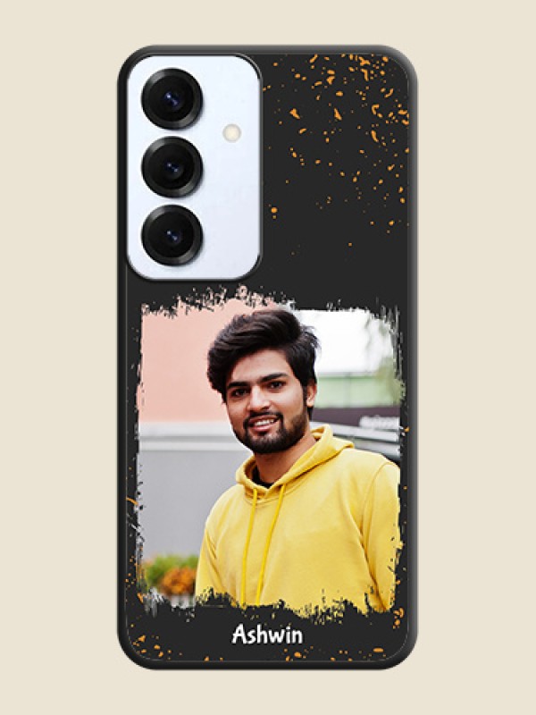 Spray Free Design on Photo On Space Black Custom Soft Matte Mobile Back Cover - Galaxy S25 5G
