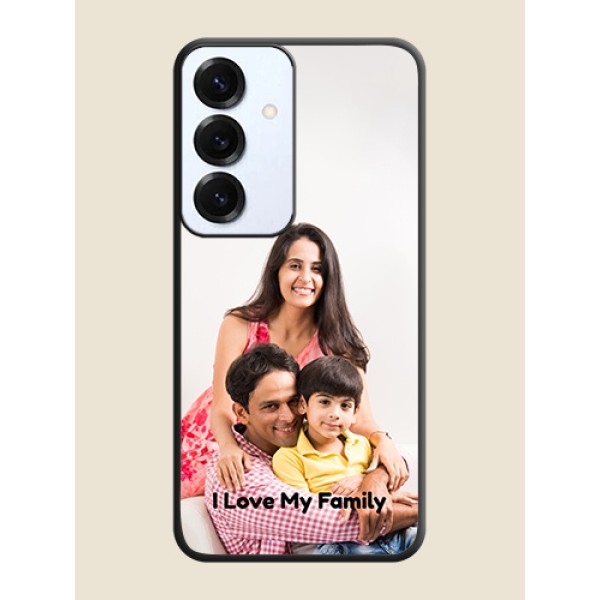 Full Single Pic Upload With Text On Space Black Custom Soft Matte Mobile Back Cover - Galaxy S25 5G Full Single Pic Upload With Text On Space Black Custom Soft Matte Mobile Back Cover - Galaxy S25 5G