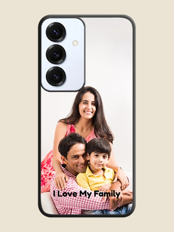 Full Single Pic Upload With Text On Space Black Custom Soft Matte Mobile Back Cover - Galaxy S25 5G