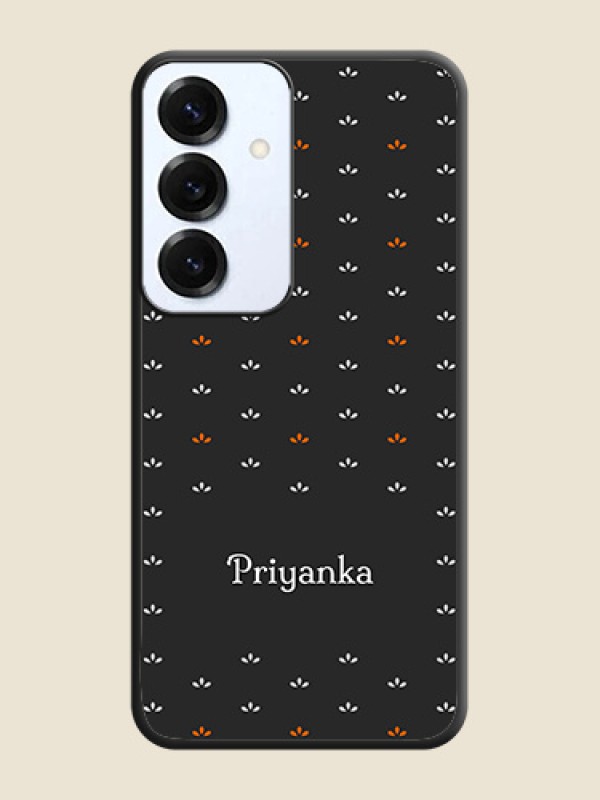 Simple Pattern With Custom Text On Space Black Custom Soft Matte Mobile Back Cover - Galaxy S25 5G