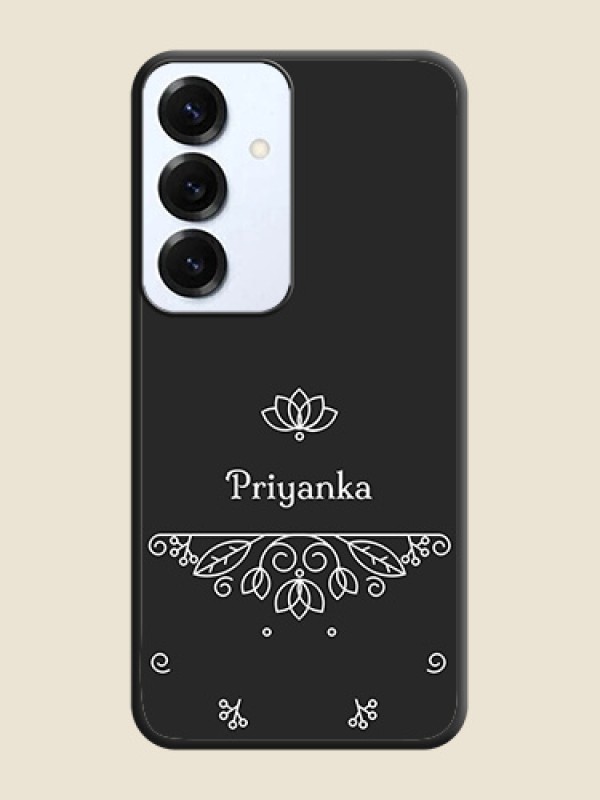 Lotus Garden Custom Text On Space Black Custom Soft Matte Mobile Back Cover - Galaxy S25 5G