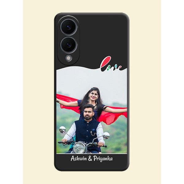 Fall in Love Pattern with Picture on Photo On Space Black Custom Soft Matte Mobile Back Cover - Samsung Galaxy S25 Edge 5G Fall in Love Pattern with Picture on Photo On Space Black Custom Soft Matte Mobile Back Cover - Samsung Galaxy S25 Edge 5G