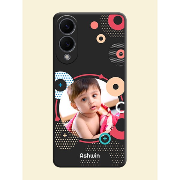 Multicoloured Round Image On Space Black Custom Soft Matte Mobile Back Cover - Samsung Galaxy S25 Edge 5G Multicoloured Round Image On Space Black Custom Soft Matte Mobile Back Cover - Samsung Galaxy S25 Edge 5G