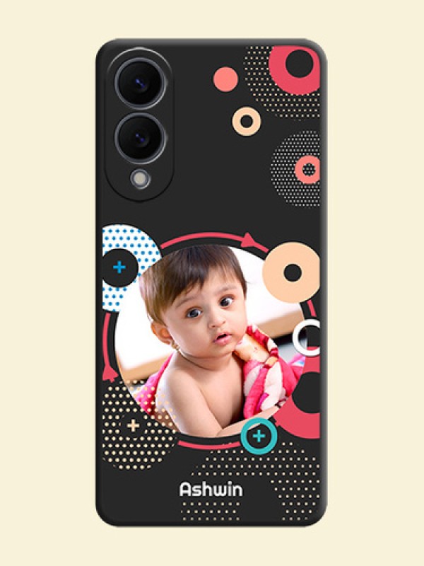 Multicoloured Round Image On Space Black Custom Soft Matte Mobile Back Cover - Samsung Galaxy S25 Edge 5G
