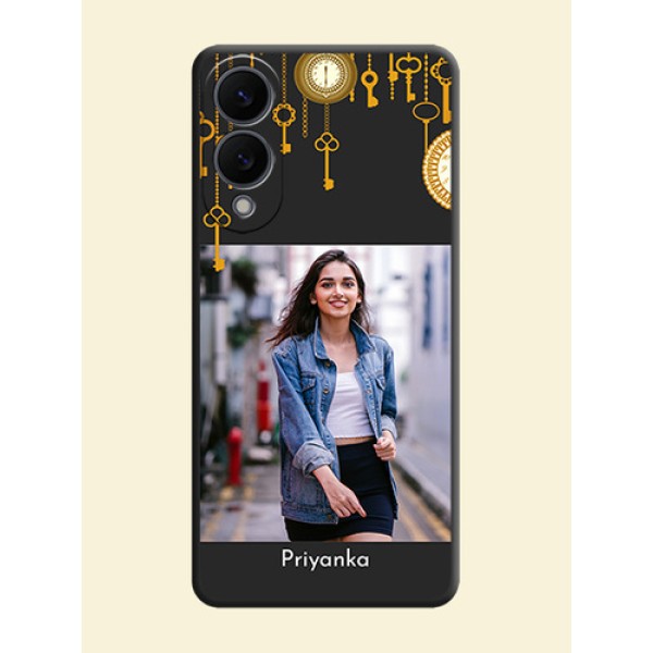 Decorative Design with Text On Space Black Custom Soft Matte Mobile Back Cover - Samsung Galaxy S25 Edge 5G