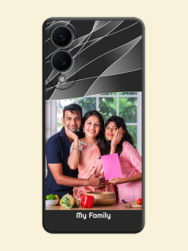 Mixed Wave Lines on Photo On Space Black Custom Soft Matte Mobile Back Cover - Samsung Galaxy S25 Edge 5G