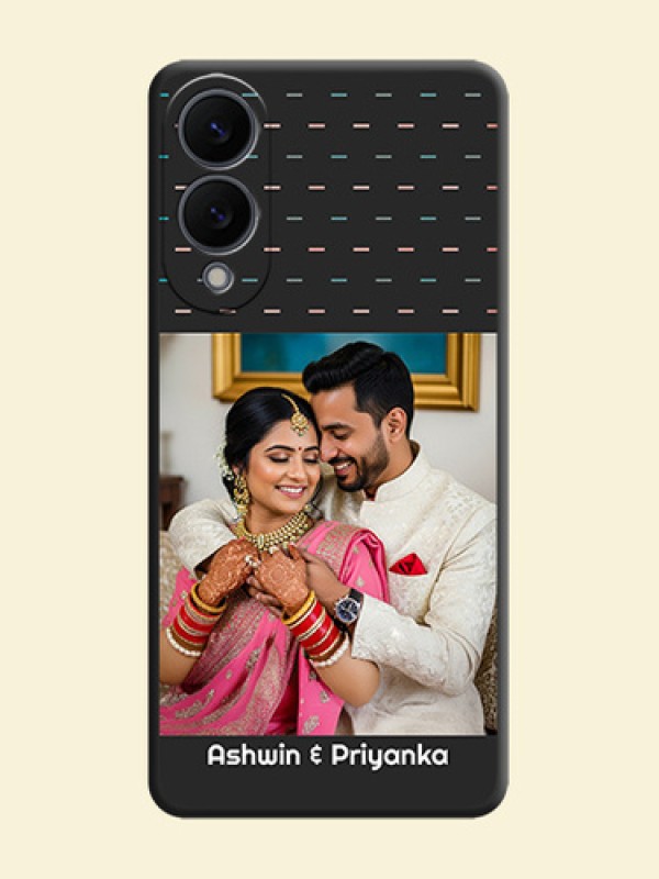 Line Pattern Design with Text On Space Black Custom Soft Matte Mobile Back Cover - Samsung Galaxy S25 Edge 5G