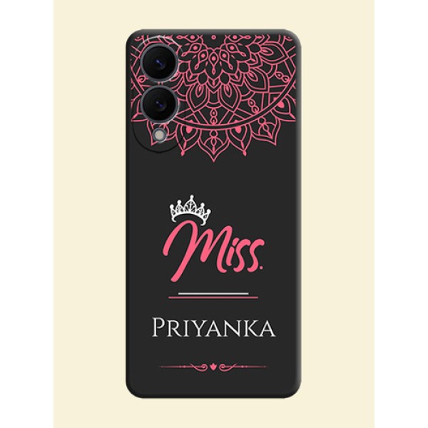 Mrs Name with Floral Design On Space Black Custom Soft Matte Mobile Back Cover - Samsung Galaxy S25 Edge 5G Mrs Name with Floral Design On Space Black Custom Soft Matte Mobile Back Cover - Samsung Galaxy S25 Edge 5G