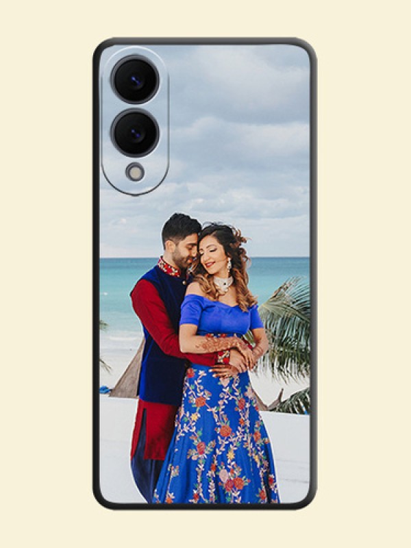 Full Single Pic Upload On Space Black Custom Soft Matte Mobile Back Cover - Samsung Galaxy S25 Edge 5G