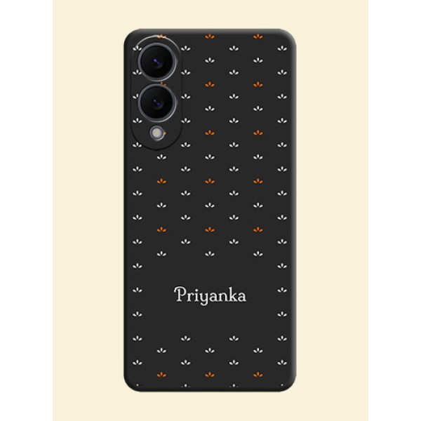 Simple Pattern With Custom Text On Space Black Custom Soft Matte Mobile Back Cover - Samsung Galaxy S25 Edge 5G Simple Pattern With Custom Text On Space Black Custom Soft Matte Mobile Back Cover - Samsung Galaxy S25 Edge 5G
