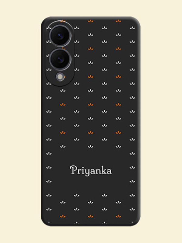 Simple Pattern With Custom Text On Space Black Custom Soft Matte Mobile Back Cover - Samsung Galaxy S25 Edge 5G