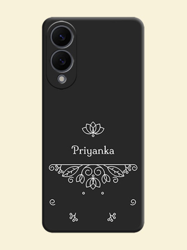Lotus Garden Custom Text On Space Black Custom Soft Matte Mobile Back Cover - Samsung Galaxy S25 Edge 5G