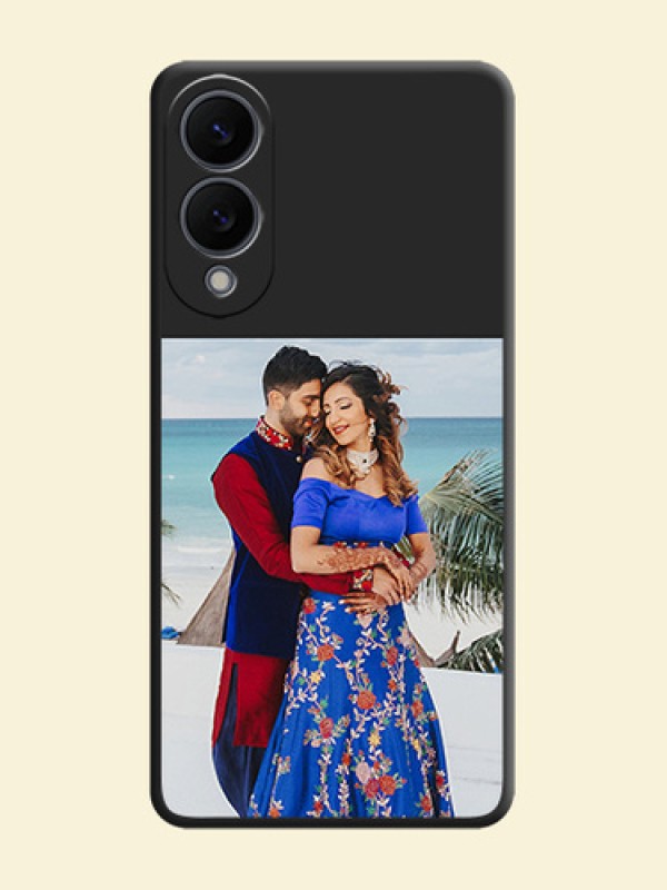 Image Upload With Space Black Color On Custom Soft Matte Mobile Back Cover - Samsung Galaxy S25 Edge 5G
