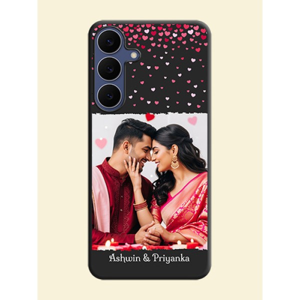 Fall in Love with Your Partner on Photo On Space Black Custom Soft Matte Mobile Back Cover - Samsung Galaxy S25 FE 5G Fall in Love with Your Partner on Photo On Space Black Custom Soft Matte Mobile Back Cover - Samsung Galaxy S25 FE 5G